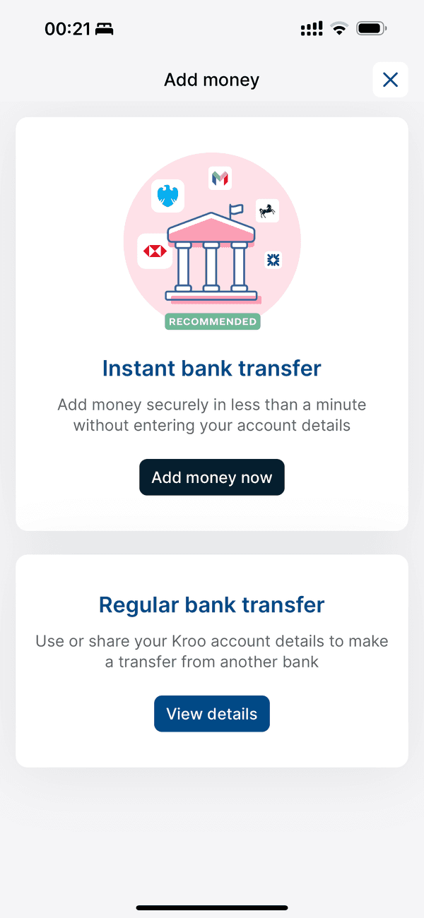 Kroo App Add Money Screenshot